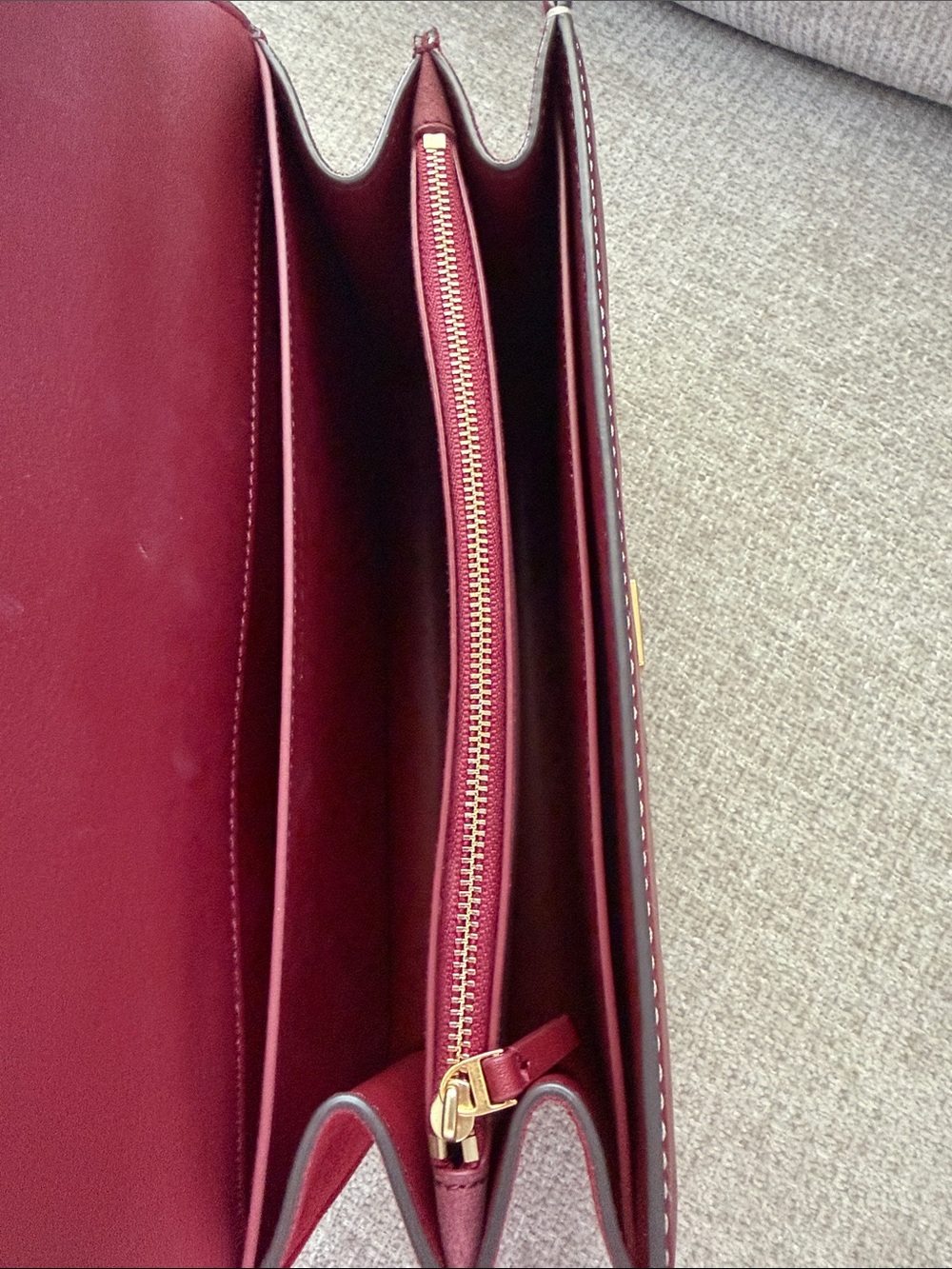 Tory Burch Burgundy Botanical & Leopard Canvas Crossbody Bag Limited Edition - Picture 4 of 7